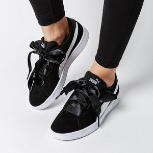 Puma Ankle sneakers- Smash V2 Ribbon Jr, Size 5C